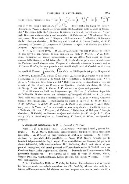 Periodico di matematica per l'insegnamento secondario