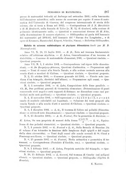 Periodico di matematica per l'insegnamento secondario