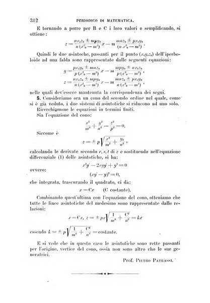 Periodico di matematica per l'insegnamento secondario