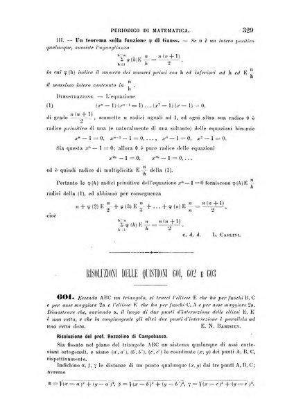 Periodico di matematica per l'insegnamento secondario