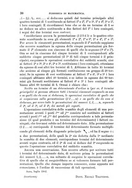 Periodico di matematica per l'insegnamento secondario