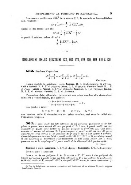 Periodico di matematica per l'insegnamento secondario