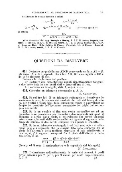 Periodico di matematica per l'insegnamento secondario