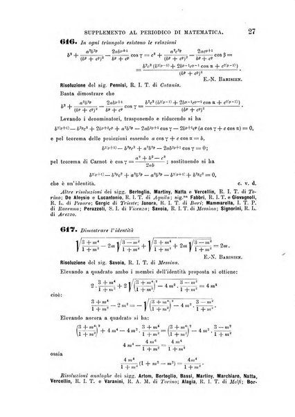 Periodico di matematica per l'insegnamento secondario