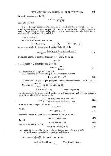 Periodico di matematica per l'insegnamento secondario