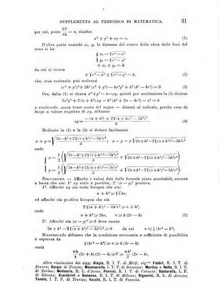 Periodico di matematica per l'insegnamento secondario