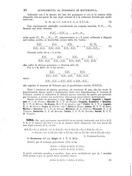 Periodico di matematica per l'insegnamento secondario