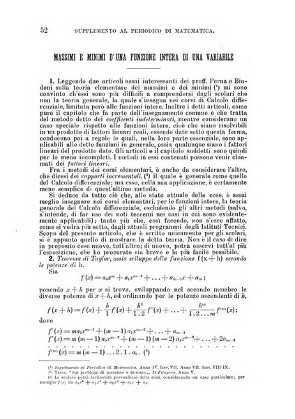 Periodico di matematica per l'insegnamento secondario