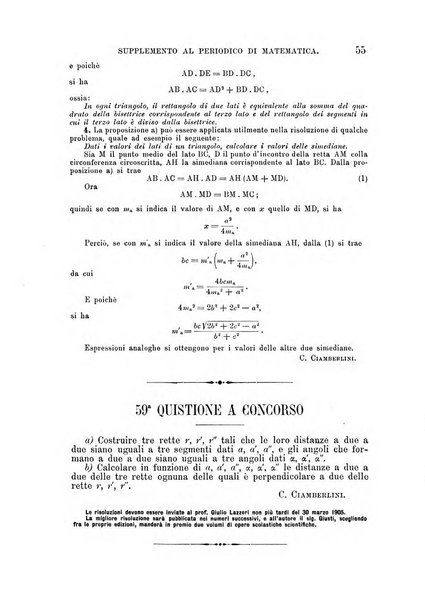 Periodico di matematica per l'insegnamento secondario