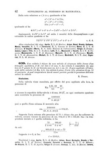 Periodico di matematica per l'insegnamento secondario