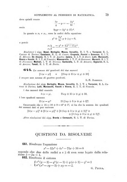 Periodico di matematica per l'insegnamento secondario