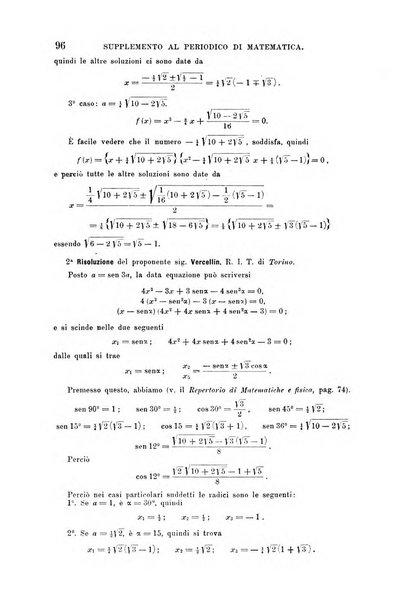 Periodico di matematica per l'insegnamento secondario