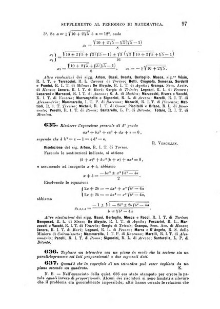 Periodico di matematica per l'insegnamento secondario