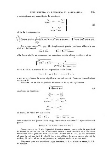 Periodico di matematica per l'insegnamento secondario