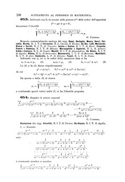 Periodico di matematica per l'insegnamento secondario