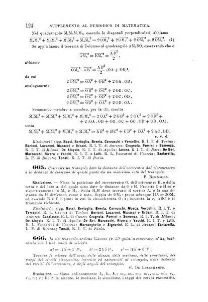 Periodico di matematica per l'insegnamento secondario