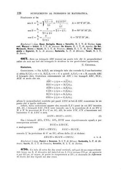 Periodico di matematica per l'insegnamento secondario