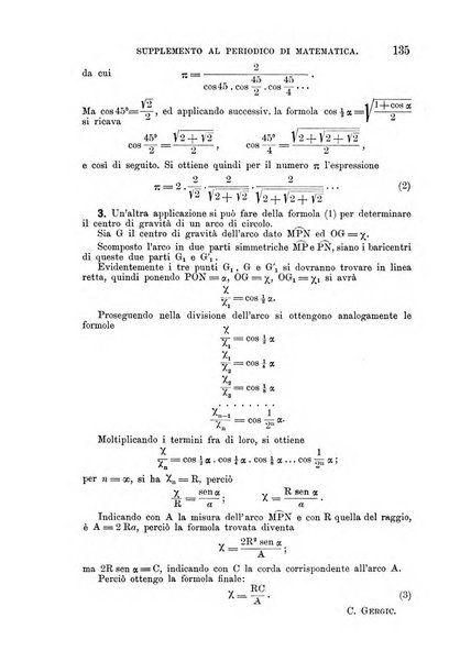 Periodico di matematica per l'insegnamento secondario