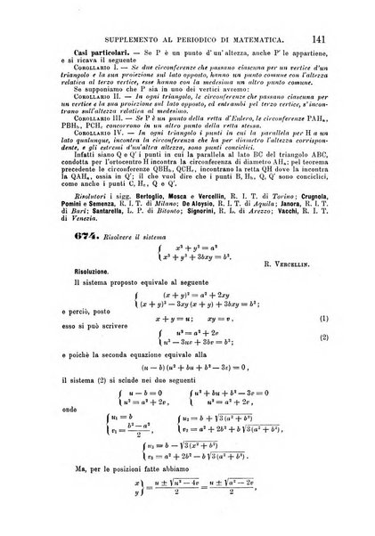 Periodico di matematica per l'insegnamento secondario