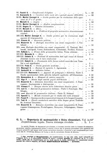 Periodico di matematica per l'insegnamento secondario