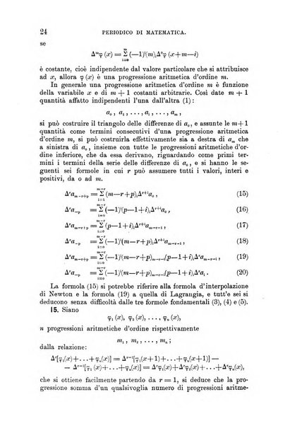 Periodico di matematica per l'insegnamento secondario