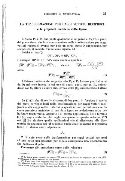 Periodico di matematica per l'insegnamento secondario