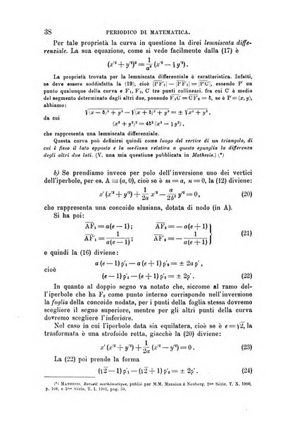 Periodico di matematica per l'insegnamento secondario