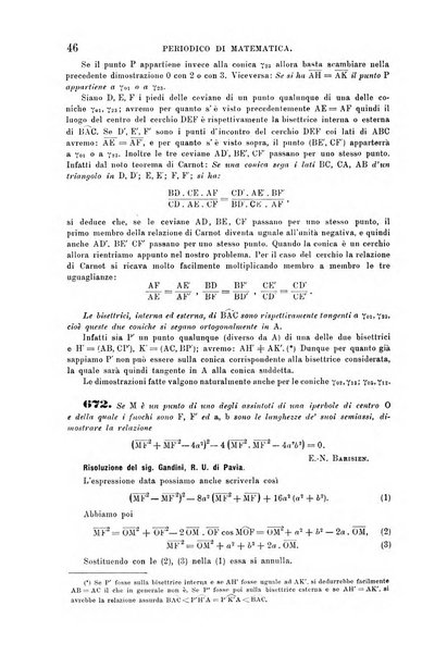 Periodico di matematica per l'insegnamento secondario