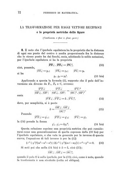 Periodico di matematica per l'insegnamento secondario