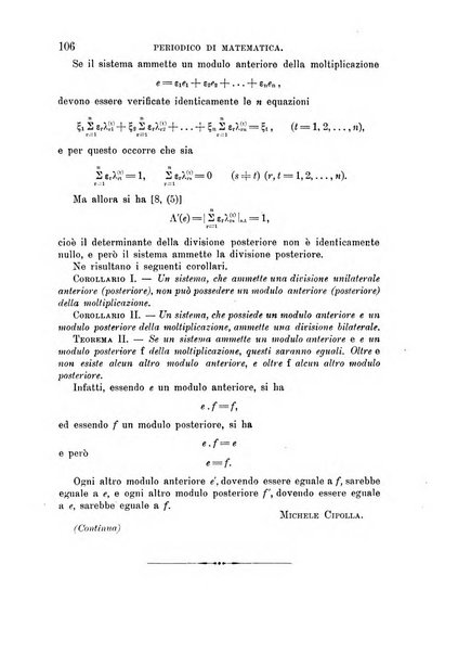 Periodico di matematica per l'insegnamento secondario