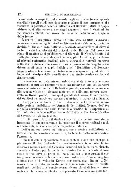 Periodico di matematica per l'insegnamento secondario