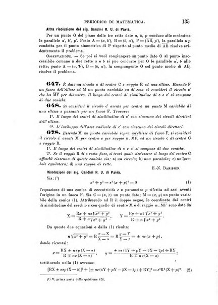 Periodico di matematica per l'insegnamento secondario