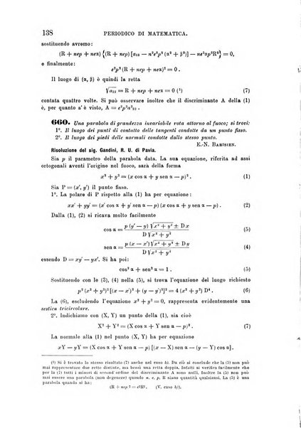 Periodico di matematica per l'insegnamento secondario