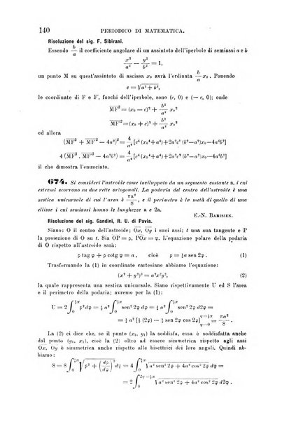 Periodico di matematica per l'insegnamento secondario