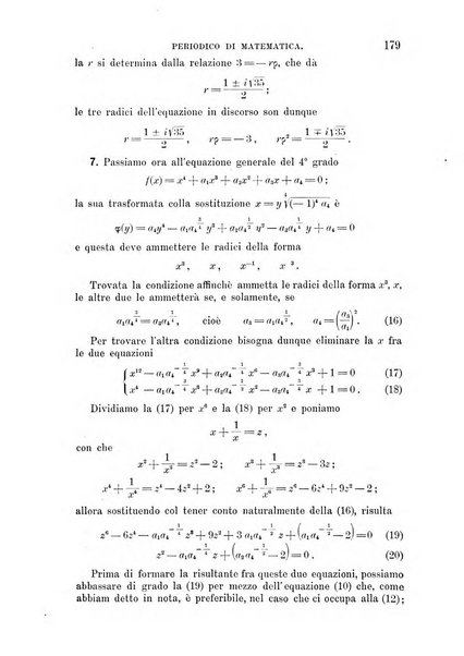 Periodico di matematica per l'insegnamento secondario