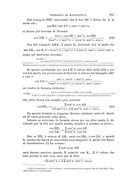 Periodico di matematica per l'insegnamento secondario