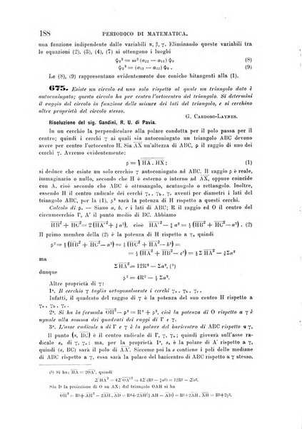 Periodico di matematica per l'insegnamento secondario