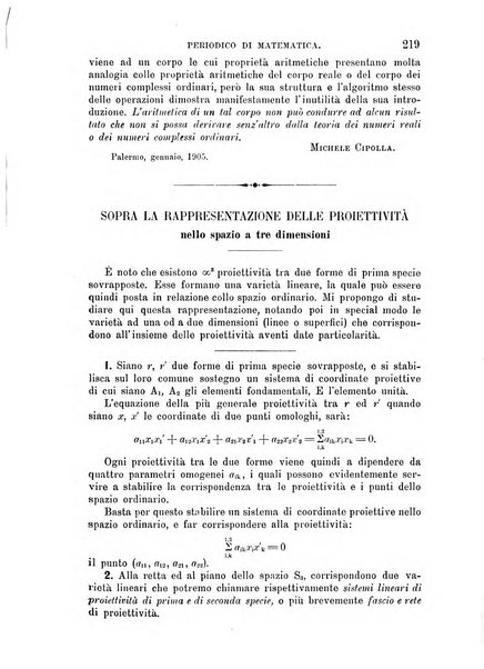 Periodico di matematica per l'insegnamento secondario