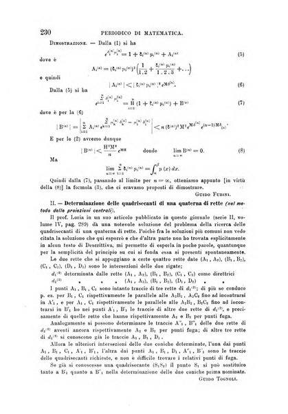 Periodico di matematica per l'insegnamento secondario