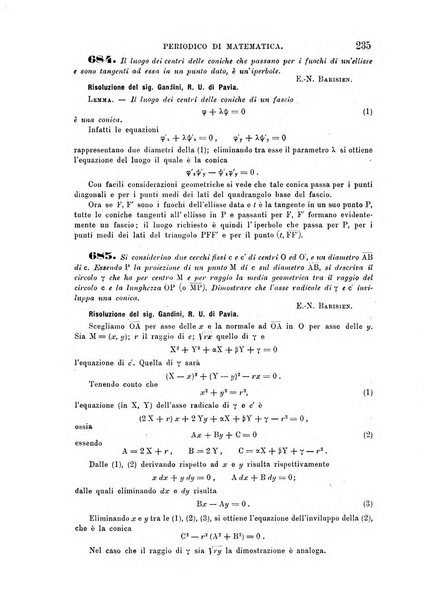 Periodico di matematica per l'insegnamento secondario