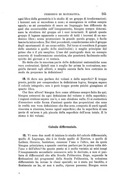 Periodico di matematica per l'insegnamento secondario