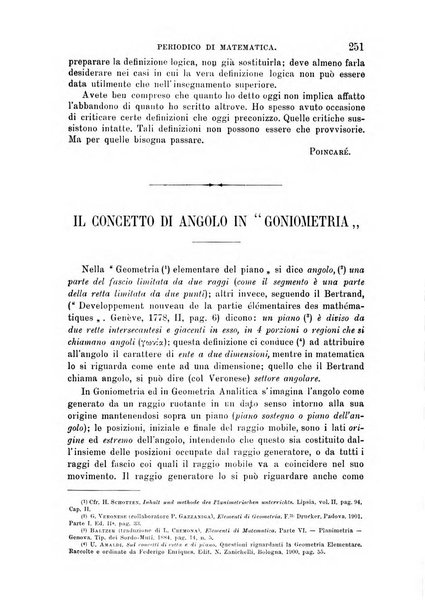 Periodico di matematica per l'insegnamento secondario