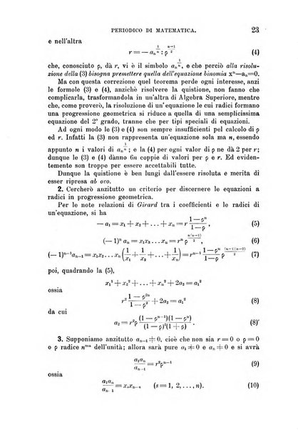 Periodico di matematica per l'insegnamento secondario