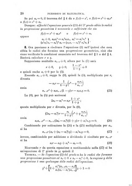 Periodico di matematica per l'insegnamento secondario