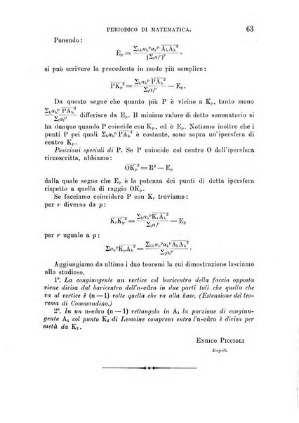 Periodico di matematica per l'insegnamento secondario