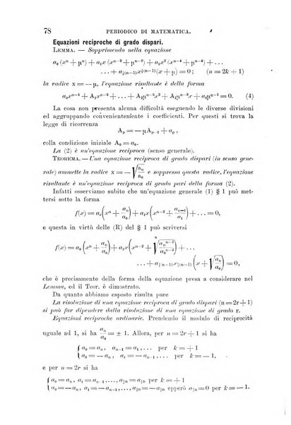 Periodico di matematica per l'insegnamento secondario