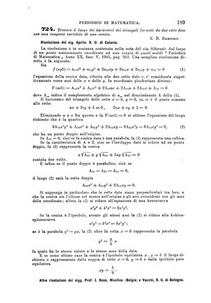 Periodico di matematica per l'insegnamento secondario