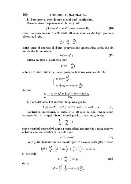 Periodico di matematica per l'insegnamento secondario