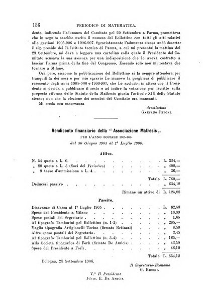 Periodico di matematica per l'insegnamento secondario