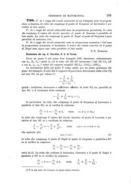 Periodico di matematica per l'insegnamento secondario